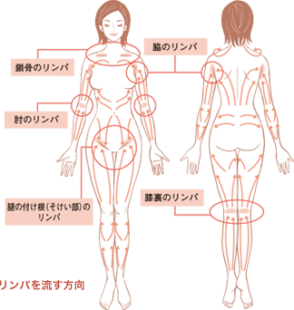 リンパを流す方向